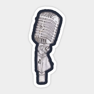 Vintage Mic Sticker